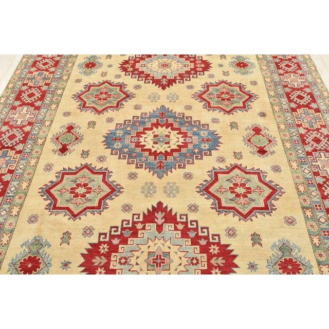 2020s Kazak Rug 8'2'' X 10'9'' Beige Wool Tribal Hand-Knotted Oriental Carpet For Sale - Image 5 of 12