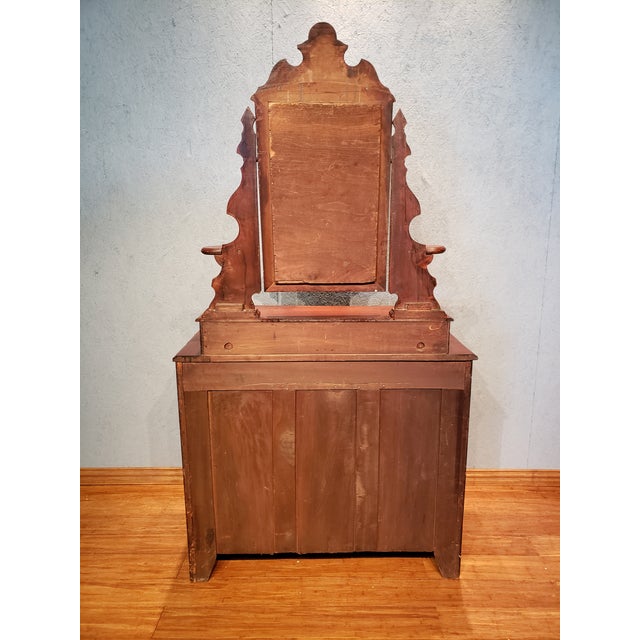 Traditional Late 19th Century Antique Renaissance Revival Walnut Dresser With Mirror For Sale - Image 3 of 9