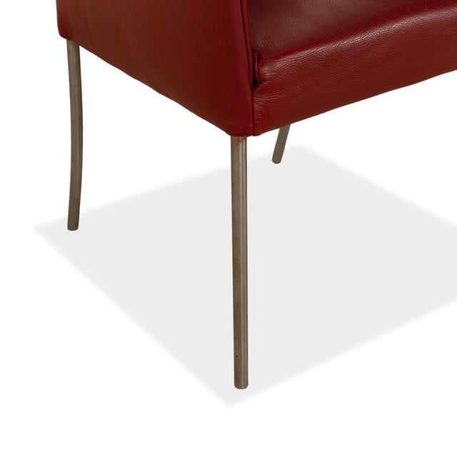 Arc-E Dining Chairs in Red Leather from Bert Plantagie, Set of 6 For Sale - Image 5 of 14