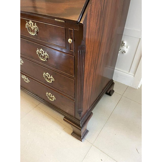 Chippendale Mahogany Bureau Bookcase, 1920s For Sale - Image 13 of 18