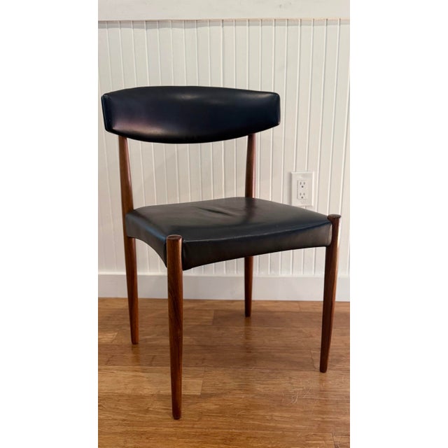 Mid-Century Modern Set of Four Scandinavian Modern Dining Chairs, Solid Wood, C. 1960s For Sale - Image 3 of 8