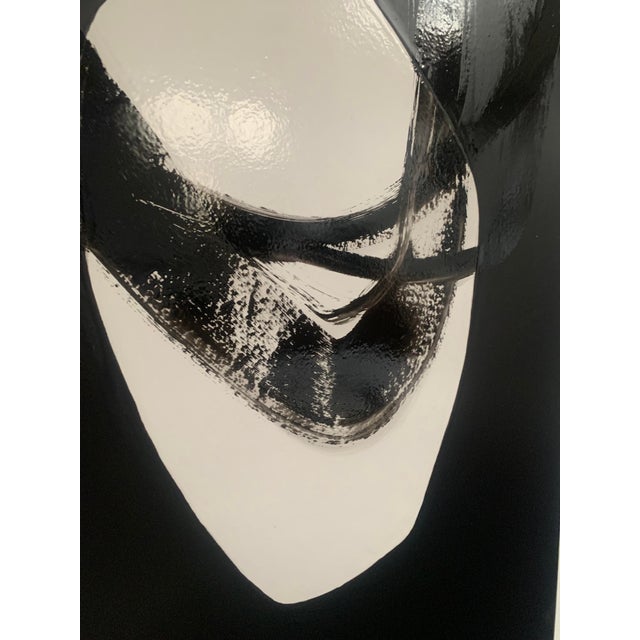 Contemporary Kardesch, Black and White No. 2406, Oil on Canvas For Sale - Image 3 of 10