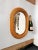 Mid-Century Modern Mid-Century French Riviera Rattan and Bamboo Oval Wall Mirror, Italy, 1960s For Sale - Image 3 of 9