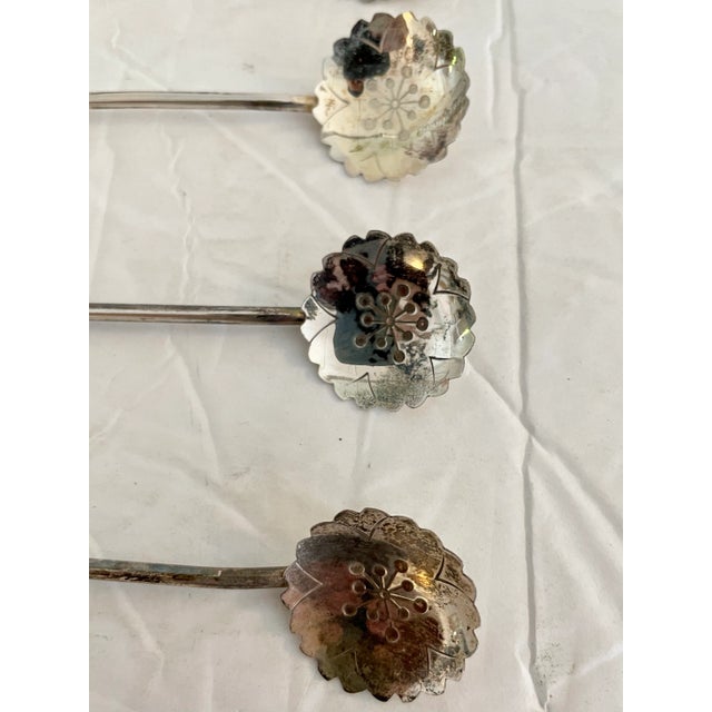 Silver Sterling Chinoiserie Silver Cocktail Spoons - Set of 6 For Sale - Image 8 of 11
