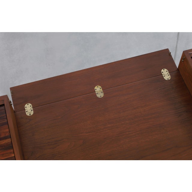 Vintage Rosewood Tambour Door Desk by Edward Wormley for Dunbar, 1950s For Sale - Image 15 of 15