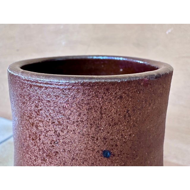 Floor Vase with Incised Decoration from VEB Steingut, GDR / Germany, 1950s For Sale - Image 4 of 18