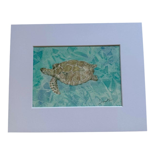 Signed Original Matted Watercolor Painting “Making His Way” For Sale