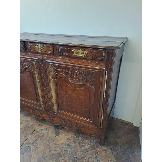 Wood Antique French Oak Dresser, 1820 For Sale - Image 7 of 9