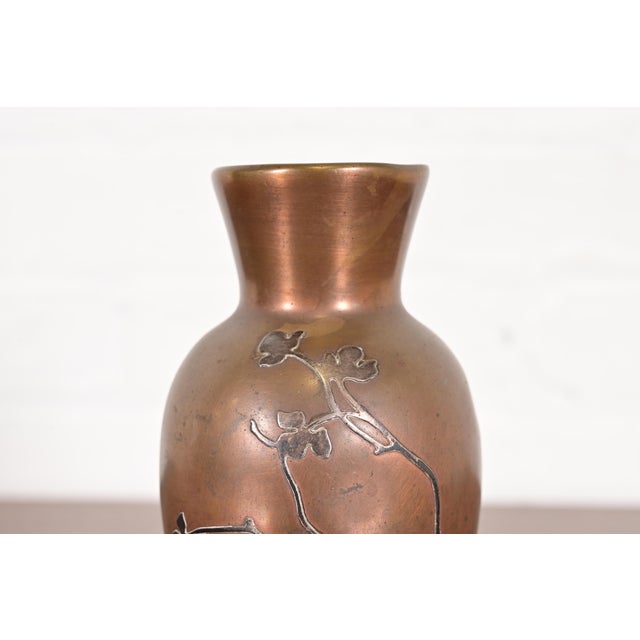 Heintz Arts & Crafts Sterling Silver on Bronze Vase For Sale In South Bend - Image 6 of 13