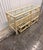 Beige 1970s Vintage Coastal Bamboo & Rattan Console Table With Matching Ottomans For Sale - Image 8 of 9