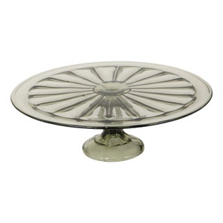 Art Deco Grey Cake Platter, 1930s For Sale