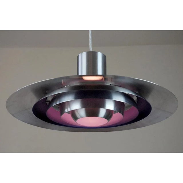 Blue Pendant Lamp by Preben Fabricius & Jørgen Kastholm for Nordisk Solar Compagni, Denmark, 1980s For Sale - Image 8 of 12