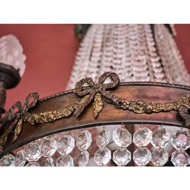 Large Antique Louis XVI Pear Chandelier For Sale - Image 11 of 15