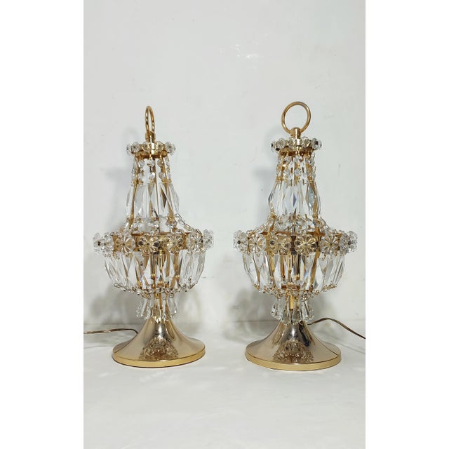 Crystal Table Lamps, Spain, 1980s, Set of 2 For Sale - Image 12 of 12