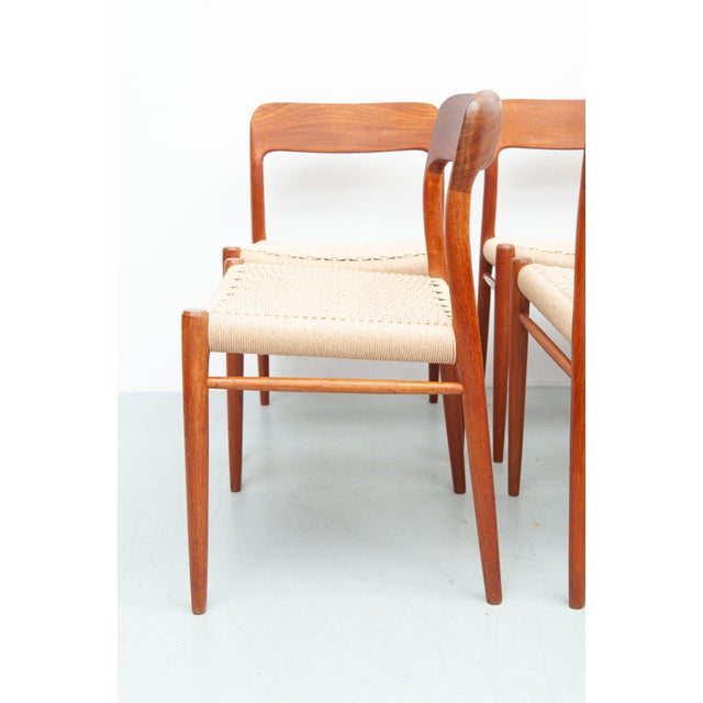 Wood Dining Chairs Model 75 by Niels Otto Møller for J. L. Møller Møbelfabrik, 1950s, Set of 8 For Sale - Image 7 of 18