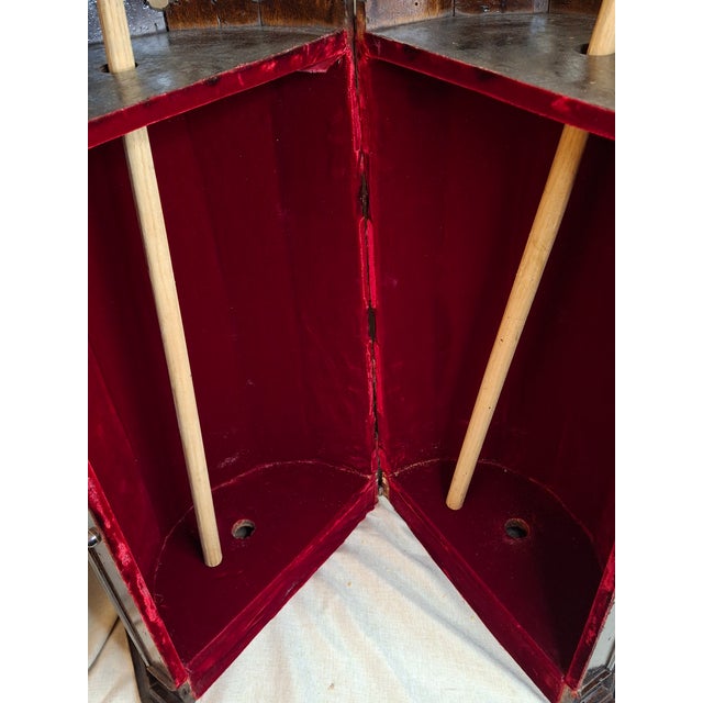 Antique 19thC Italian Sephardic Torah Case Tik Hand Carved Wood J Greenstein Prov For Sale - Image 15 of 17