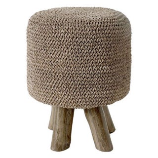 Handcrafted Woven Foot Stool For Sale