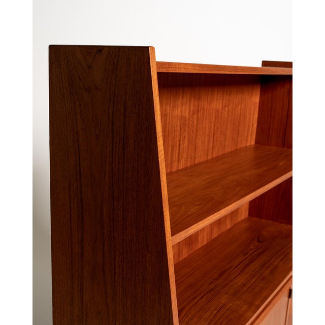 Teak Bookcase with Pull-Out Desk, Sweden, 1950s For Sale - Image 11 of 14