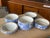 Blue Antique Blue and White Porcelain 5-Piece Stacking Box 19th Century For Sale - Image 8 of 13