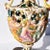 Italian porcelain hand-painted traditional urn shape lamp by Capo di Monte. Urn shape in form, the top is accented with...