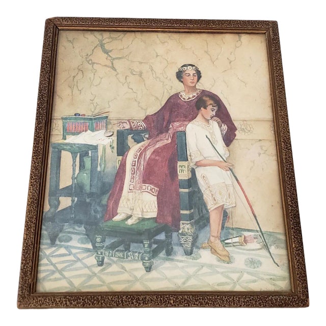 Emily Costain Original Watercolor on Paper C.1923 For Sale