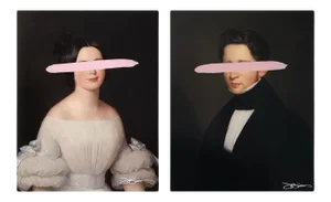 Josh Young "Emma & Eugene" Mixed Media Paintings