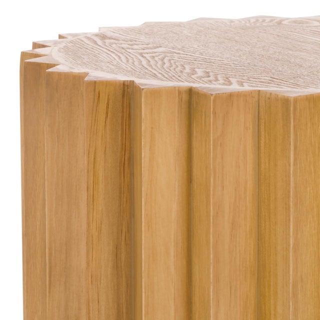 Contemporary Arashi End Table in Natural For Sale - Image 3 of 6