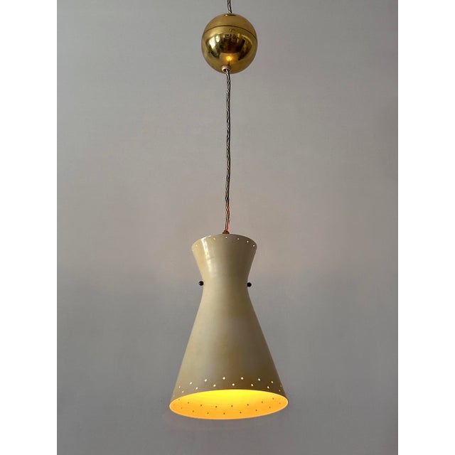 Mid-Century Pulley Diabolo Pendant Lamp attributed to Vereinigte Werkstätten, Munich, 1950s For Sale - Image 10 of 18