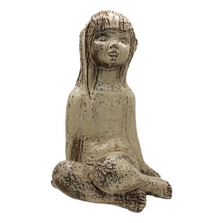 Large Mid-Century Belgian Ceramic Figurine from Emiel Laksakris, 1960s For Sale