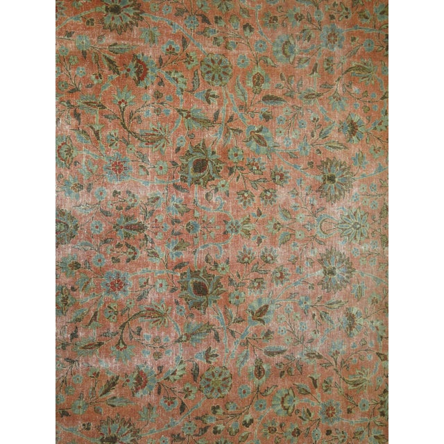 Antique Persian Kashan Carpet For Sale - Image 4 of 18