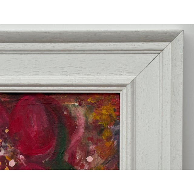 Ameryllis Study 3 - Miniature Abstract Floral Canvas Art by Contemporary Artist 2005 For Sale - Image 9 of 12