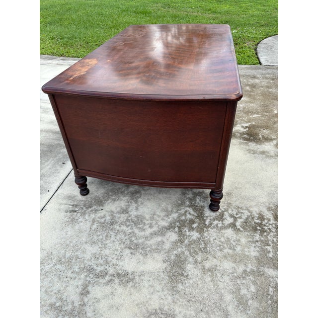 Stow & Davis Art Deco Vintage Mahogany Executive Desk For Sale - Image 10 of 11