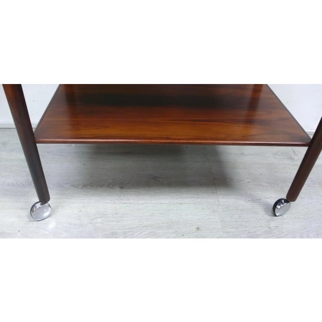 Danish Modern Extendable Side Table in Tulipwood from Dyrlund, 1960s For Sale - Image 6 of 9