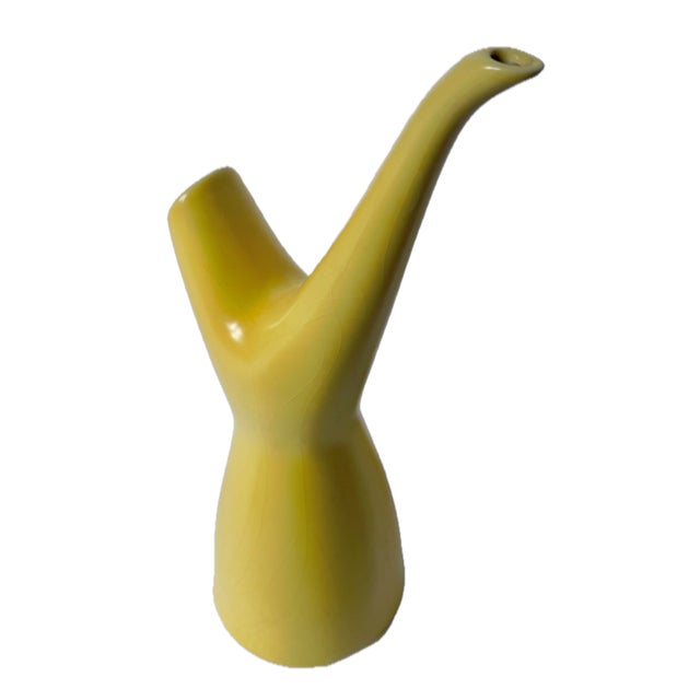 Mid-Century Modern Mid-Century Modern Style "Daphne" Sculptural Ceramic Ewer/Pitcher For Sale - Image 3 of 8