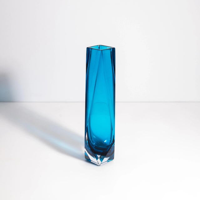 This exquisite taper-shaped Murano vase, a rare and luxurious masterpiece designed for the most discerning clients....
