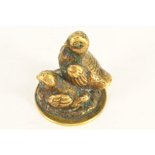 Meiji (1868-1912) Japanese Bronze Miniature Figurine of Birds / Quails For Sale - Image 11 of 16