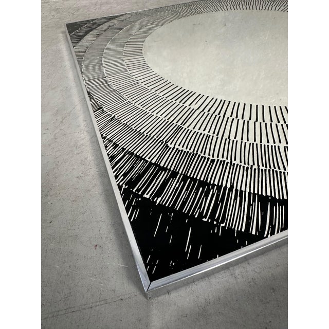 DeKnudt Art Mirror, Belgium, 70s/80s. A very nice and striking design with a circular pattern. Cheerful and elegant at the...