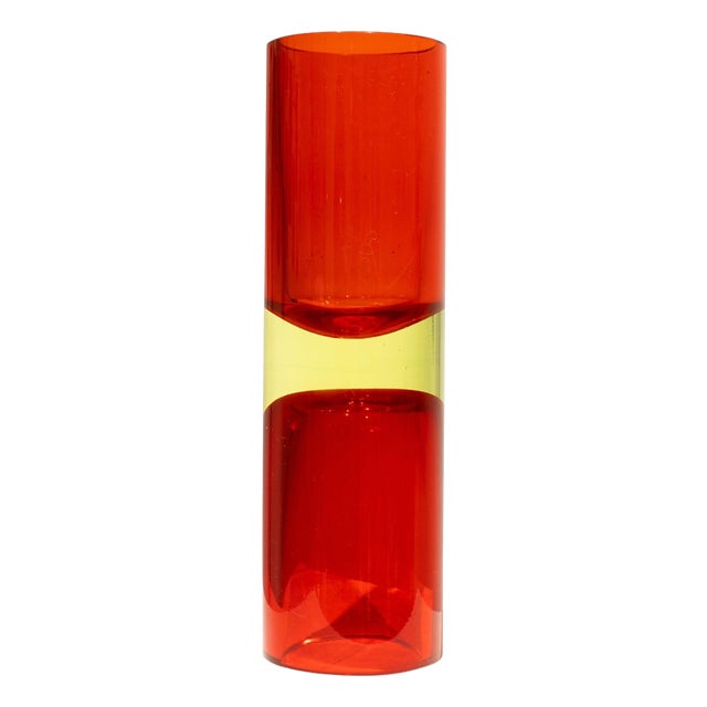 Hand-Crafted Red Murano Double Vase, 1970 For Sale