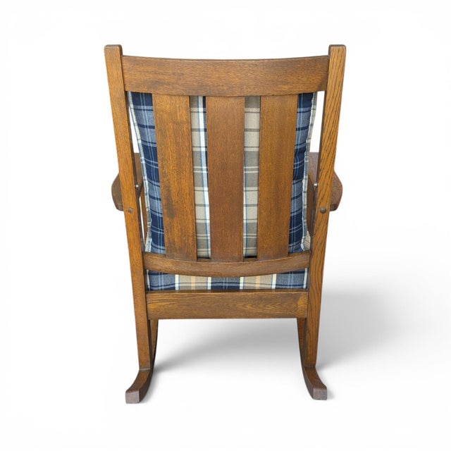 Antique Oregon Chair Co. Mission Oak Rocking Chair, Early 20th Century For Sale - Image 4 of 17