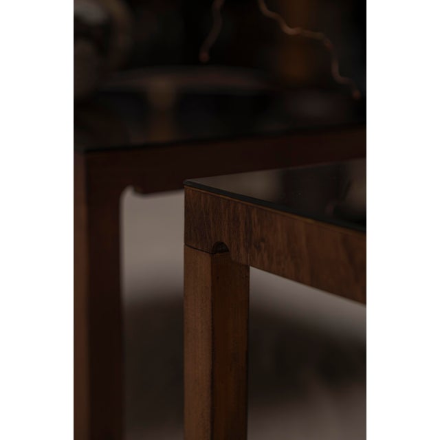 Mid-Century Modern Side Tables with Smoked Mirror Tops, 1970s, Set of 2 For Sale - Image 6 of 17