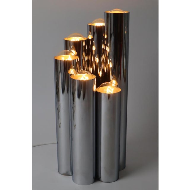 Space Age Minimalist Chrome Tube Lamp from Koch & Lowy, USA, 1960s For Sale - Image 15 of 18