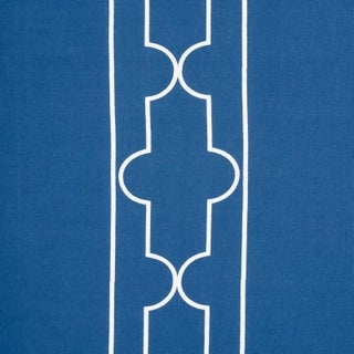 Sample - Schumacher Limitless Lattice Fabric in Royal For Sale
