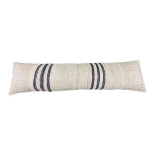 Turkish Hemp Pillow Cushion Natural Beige Black Cushion Cover 12x46 For Sale