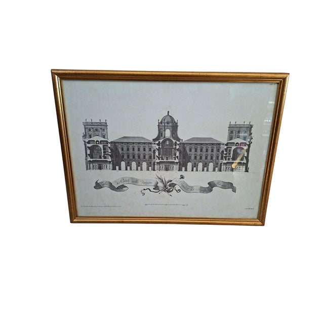 Black After Nolli, Vanvitelli's Royal Palace of Caserta Panel X, 1950s, Print For Sale - Image 8 of 8