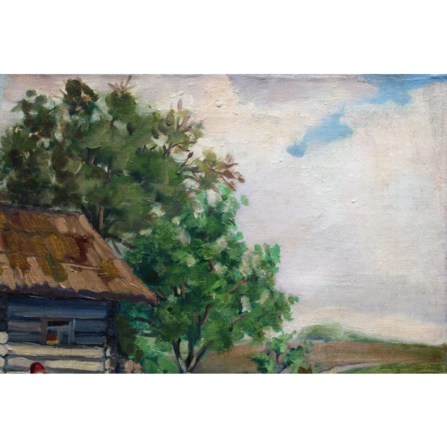 Elza Kalnina-Rutina, Old Bath-House, Oil on Canvas For Sale - Image 8 of 10