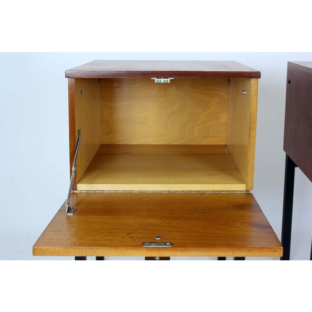 Mid-Century Modern Czechoslovakian Mahogany Nightstands by Up Závody, 1970s, Set of 2 For Sale - Image 12 of 18