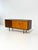 1960s Vintage Two-Tone Wood Sideboard with Black Glass Top, 1960s For Sale - Image 5 of 18