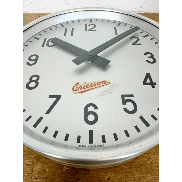 Vintage Industrial Wall Clock from Ericsson, 1960s For Sale - Image 13 of 18