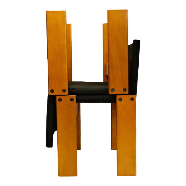 Black Canvas Monk Chairs by Afra & Tobia Scarpa for Molteni, 1973, Set of 8 For Sale - Image 6 of 18