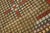 Mid 20th Century 1940s Brown Tiled Squares Cross Antique American Hooked Rug 2'6" X 4'6" Handknotted Wool Carpet For Sale - Image 5 of 6